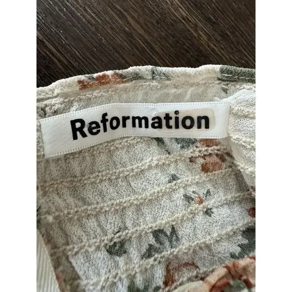 Reformation Dainty Dress XS Georgette Romantic Corset Floral - Picture 8 of 12